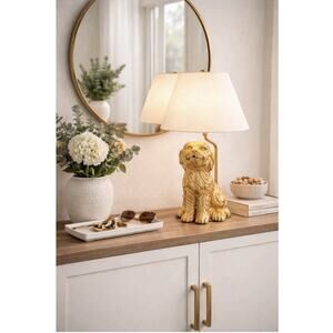 Golden Doodle Table Lamp Dog Lamp Viral Walmart Ships Fast Catalina